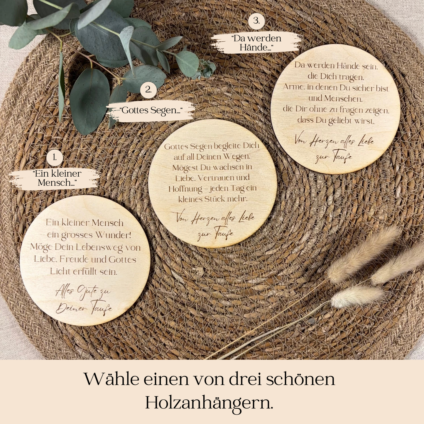 Holzbox zur Taufe "Kleiner Zweig"